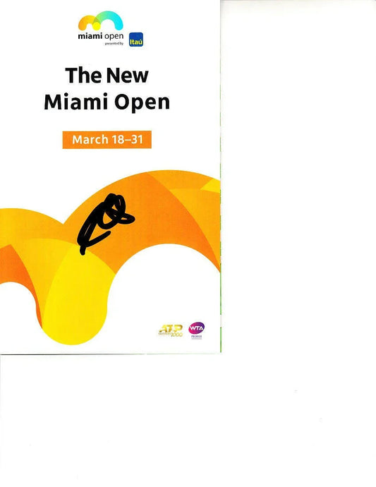 Sam Querrey signed 2019 Miami Open tennis tournament map & program - AutographsForSale.com