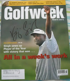 14 Vijay Singh autographed Golf World or Golfweek magazines - AutographsForSale.com