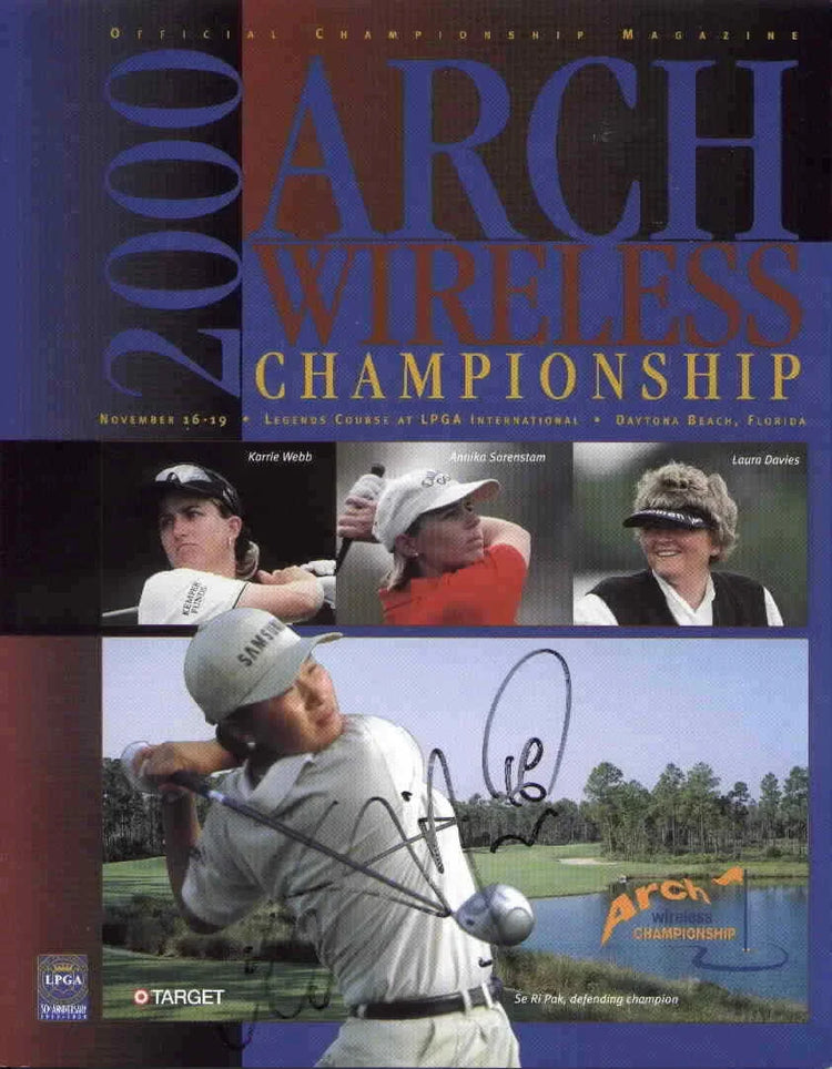 Se Ri Pak signed 2000 LPGA Arch Wireless Championship golf program - AutographsForSale.com