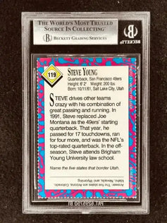 Steve Young autographed 49ers 1993 SI for Kids card BAS - AutographsForSale.com