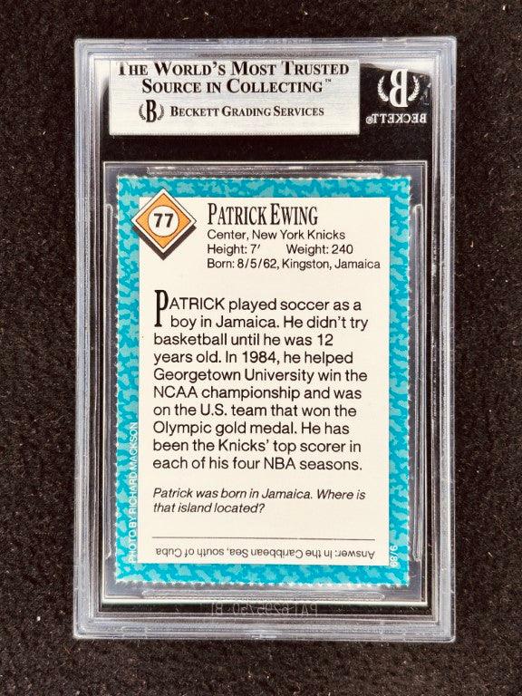 Patrick Ewing NY Knicks 1989 SI for Kids card BGS grade 8.5 - AutographsForSale.com