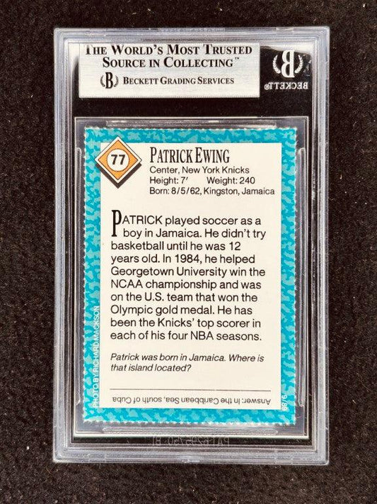 Patrick Ewing NY Knicks 1989 SI for Kids card BGS grade 8.5 - AutographsForSale.com