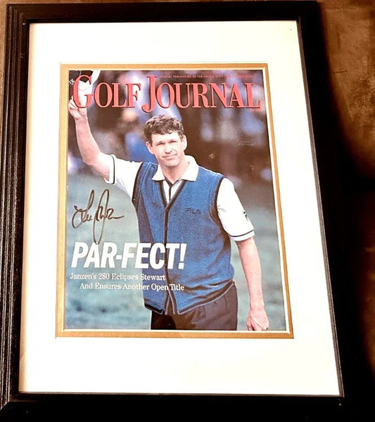 Lee Janzen signed 1998 US Open Champion Golf Journal magazine framed - AutographsForSale.com