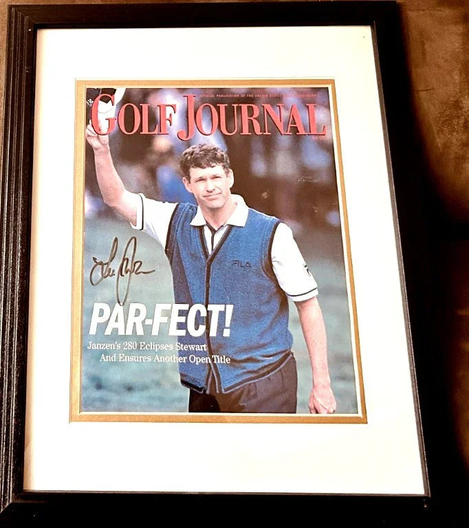 Lee Janzen signed 1998 US Open Champion Golf Journal magazine framed - AutographsForSale.com