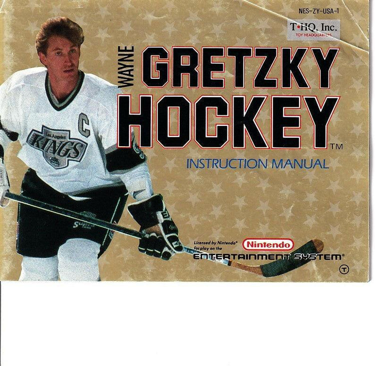Wayne Gretzky hockey Nintendo NES 1990 video game w/ box cartridge & booklet - AutographsForSale.com
