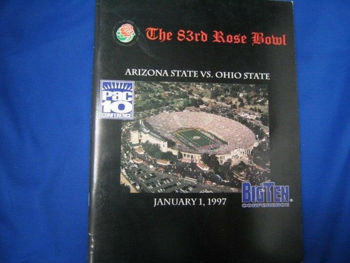 1997 Rose Bowl Arizona St vs Ohio St media guide Jake Plummer Pat Tillman - AutographsForSale.com