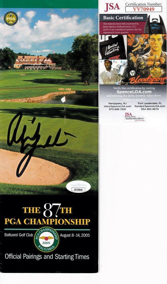 Phil Mickelson autographed 2005 PGA Championship pairings guide JSA - AutographsForSale.com