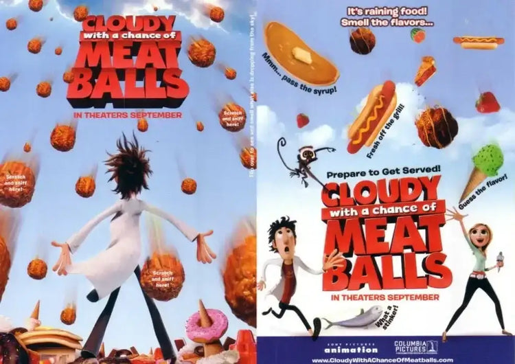 Cloudy with a Chance of Meatballs movie 5x7 scratch & sniff 2 sided card - AutographsForSale.com