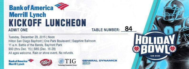 2015 Holiday Bowl Luncheon program & ticket Wisconsin vs USC - AutographsForSale.com