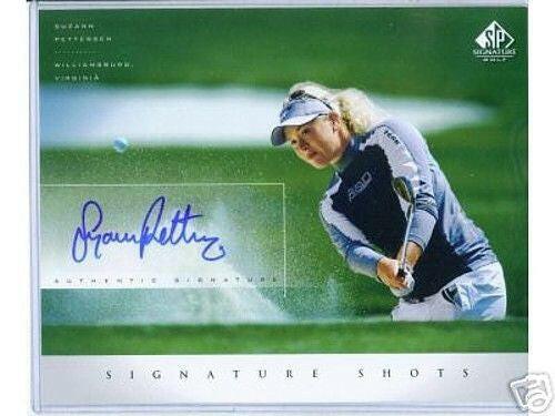 Suzann Pettersen certified signed 2004 Upper Deck SP Signature golf 8x10 LPGA photo card - AutographsForSale.com