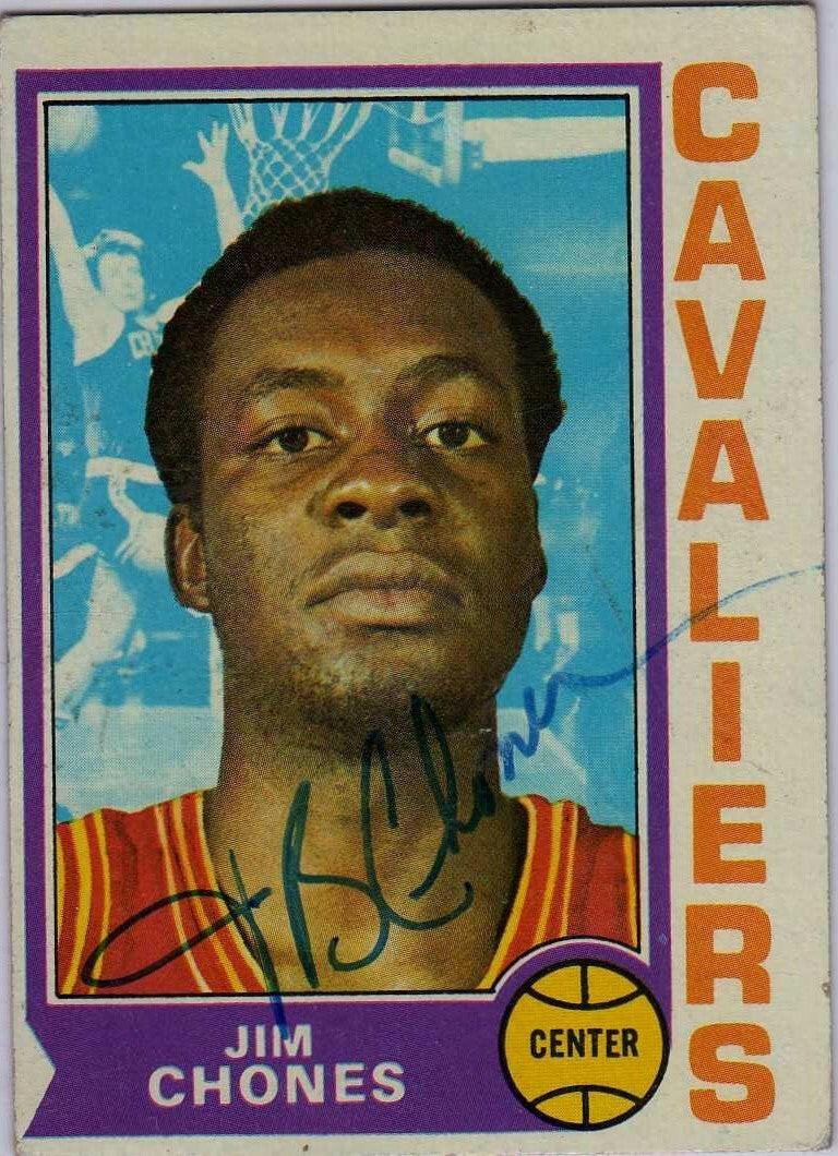 Jim Chones signed Cleveland Cavaliers 1974-75 Topps card - AutographsForSale.com