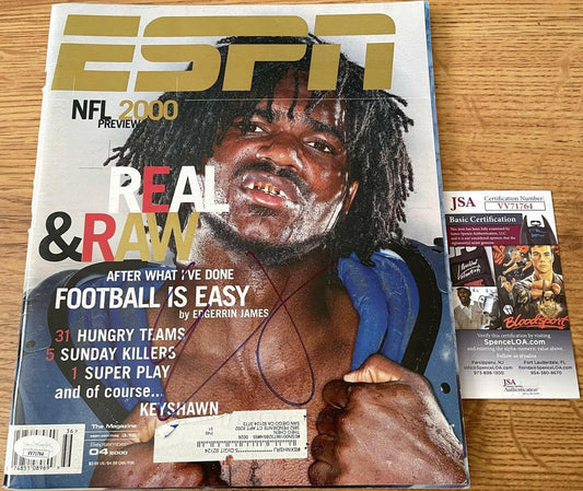 Edgerrin James signed Indianapolis Colts 2000 NFL Preview ESPN magazine JSA - AutographsForSale.com