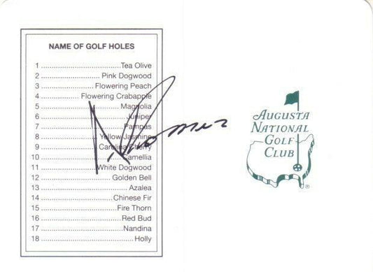 Andres Romero autographed Augusta National Masters scorecard - AutographsForSale.com