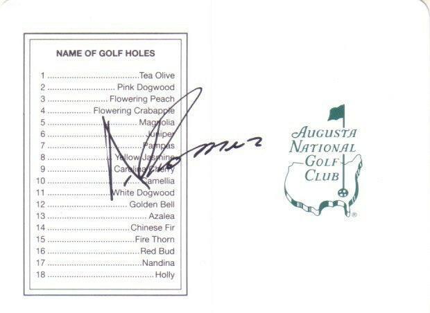 Andres Romero autographed Augusta National Masters scorecard - AutographsForSale.com