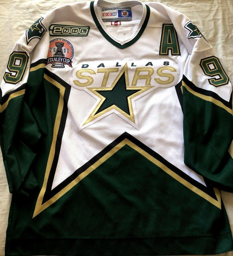 Mike Modano Dallas Stars 2000 Stanley Cup Finals CCM stitched white jersey Like New - AutographsForSale.com