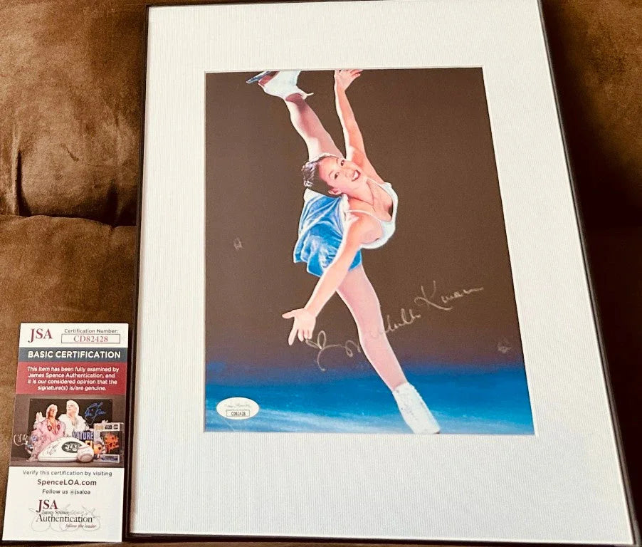 Michelle Kwan signed figure skating 8x10 photo framed JSA - AutographsForSale.com
