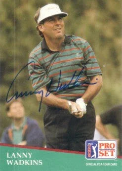 Lanny Wadkins autographed 1991 Pro Set golf card - AutographsForSale.com