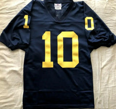 Tom Brady Michigan Wolverines blue regular cut jersey - AutographsForSale.com