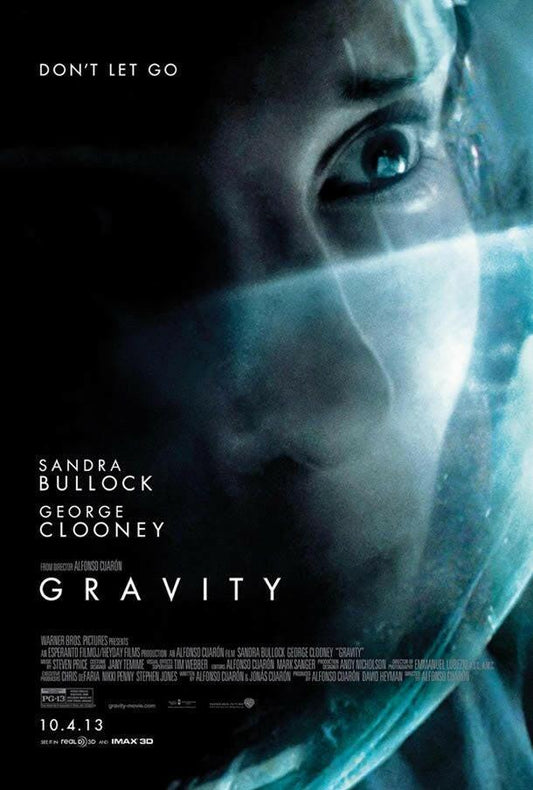 Gravity mini movie poster Sandra Bullock George Clooney - AutographsForSale.com