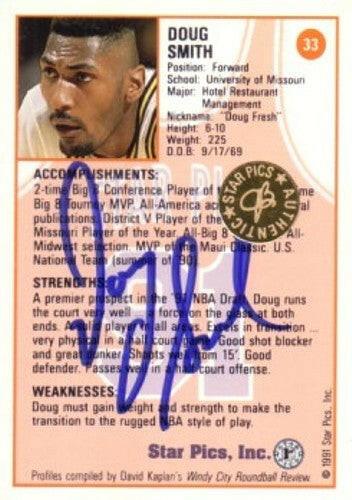 Doug Smith certified signed Missouri Tigers 1991 Star Pics card - AutographsForSale.com