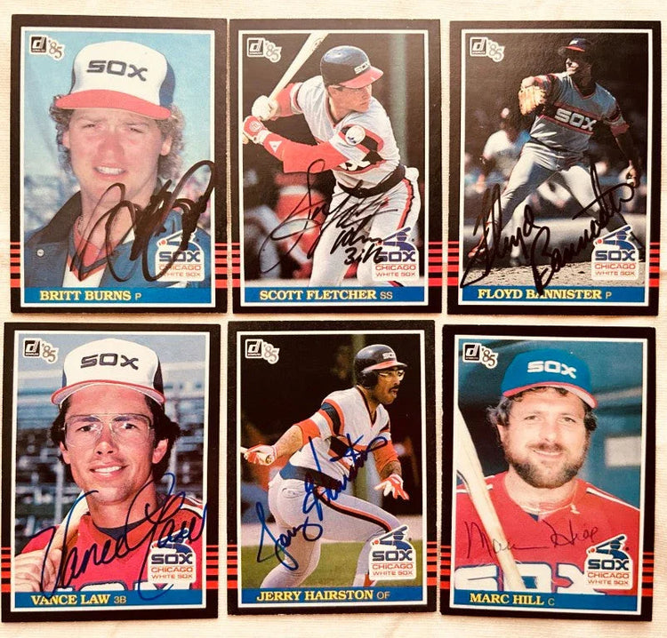 6 signed 1985 Donruss White Sox cards Floyd Bannister Britt Burns - AutographsForSale.com