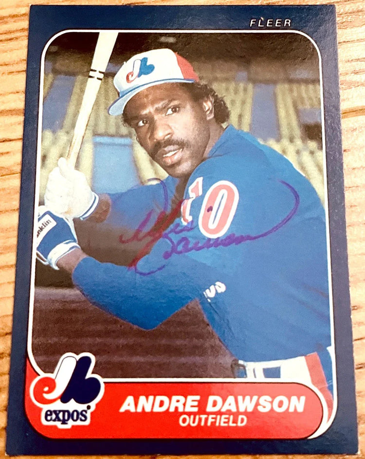 Andre Dawson autographed Montreal Expos 1986 Fleer card - AutographsForSale.com