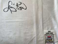Larry Bird autographed 1992 USA Dream Team Mitchell and Ness warmup jersey or shooting shirt (Schwartz) - AutographsForSale.com