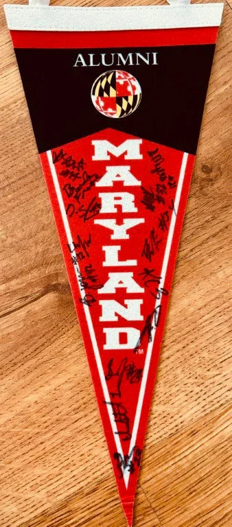 2016-17 Maryland Women’s basketball team signed pennant Brenda Frese Kaila Charles Brionna Jones - AutographsForSale.com