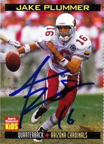 Jake Plummer signed Arizona Cardinals 1999 SI for Kids card - AutographsForSale.com