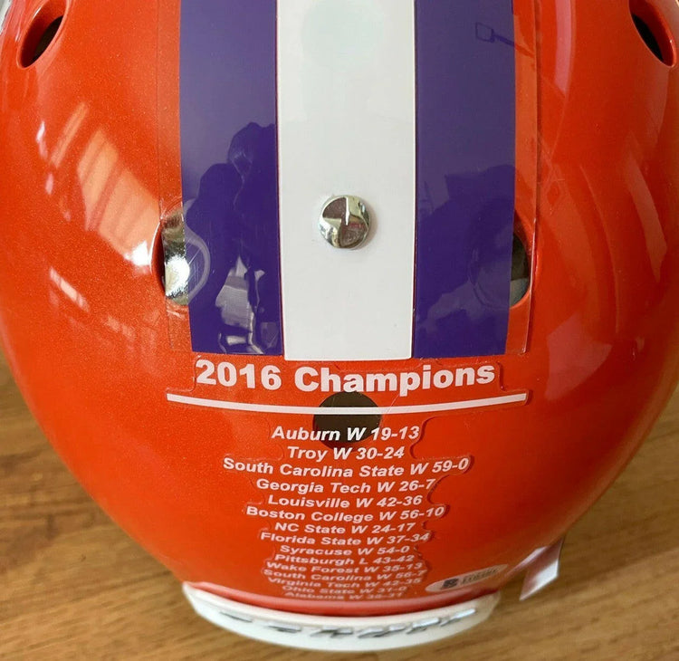 Deshaun Watson autographed Clemson Tigers 2016 National Champions Schutt full size helmet BAS - AutographsForSale.com