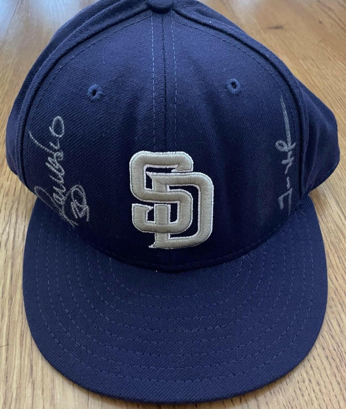 Trevor Hoffman Ryan Klesko signed SD Padres game model Cap - AutographsForSale.com
