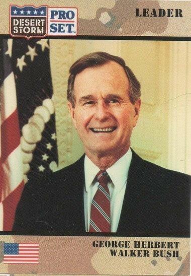 President George H.W. Bush 1991 Pro Set Desert Storm card - AutographsForSale.com