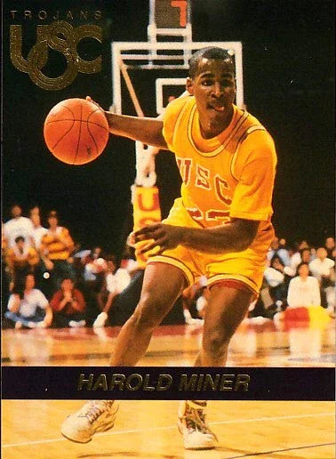 Harold Miner USC basketball 1992 promo team issue 1st card - AutographsForSale.com