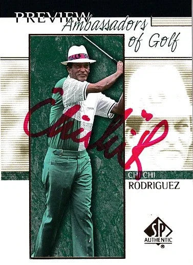 Chi Chi Rodriguez signed 2001 SP Authentic Preview golf card - AutographsForSale.com