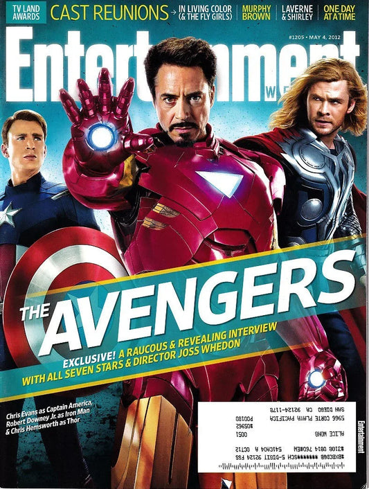 Avengers movie Captain America Iron Man Thor 2012 Entertainment Weekly magazine issue - AutographsForSale.com
