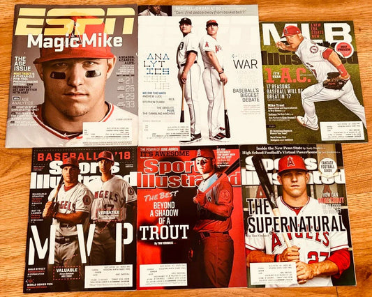 5 Mike Trout Shohei Ohtani 2012 2013 2014 2017 2018 Angels Sports Illustrated & ESPN magazines - AutographsForSale.com