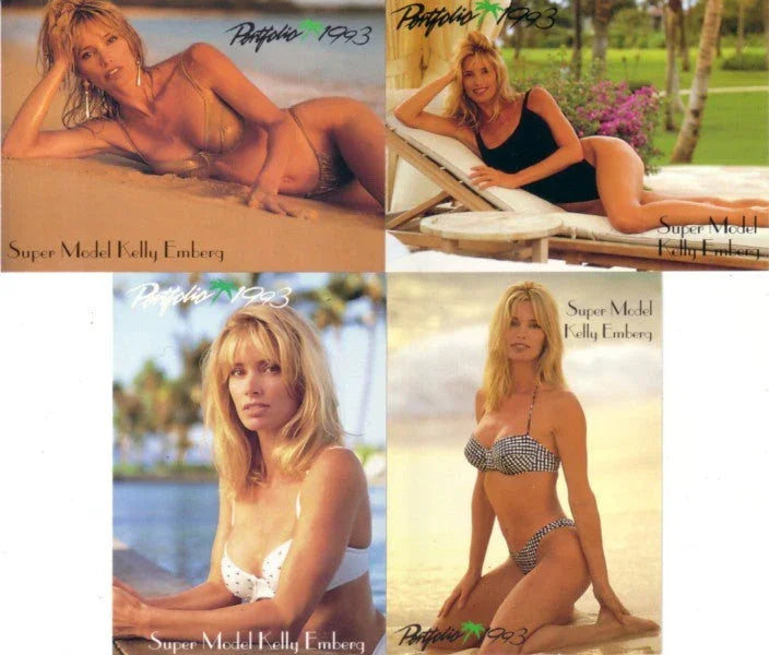 Kelly Emberg 1993 Portfolio swimsuit insert card set (4) - AutographsForSale.com