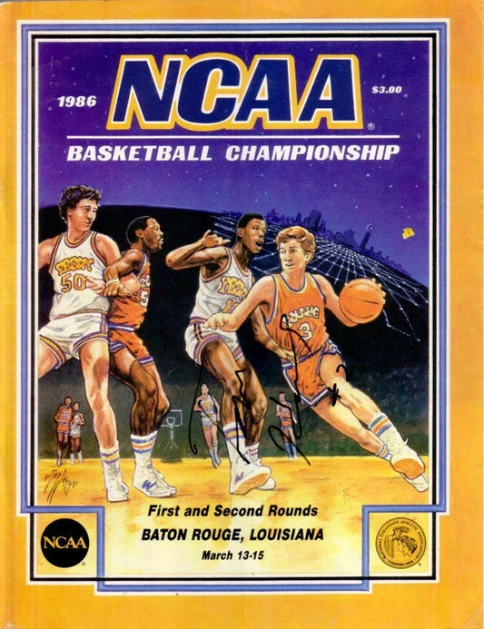 Tom Hammonds (Georgia Tech) signed 1986 NCAA basketball tournament program - AutographsForSale.com