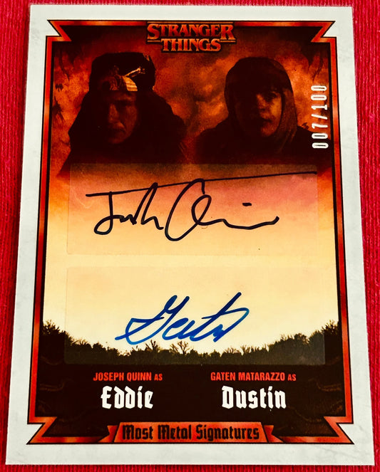 Gaten Matarazzo & Joseph Quinn certified signed Stranger Things 2023 Zerocool card - AutographsForSale.com