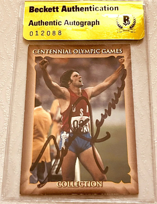 Bruce Jenner autographed 1996 Collect-A-Card Centennial Olympics Games card BAS - AutographsForSale.com