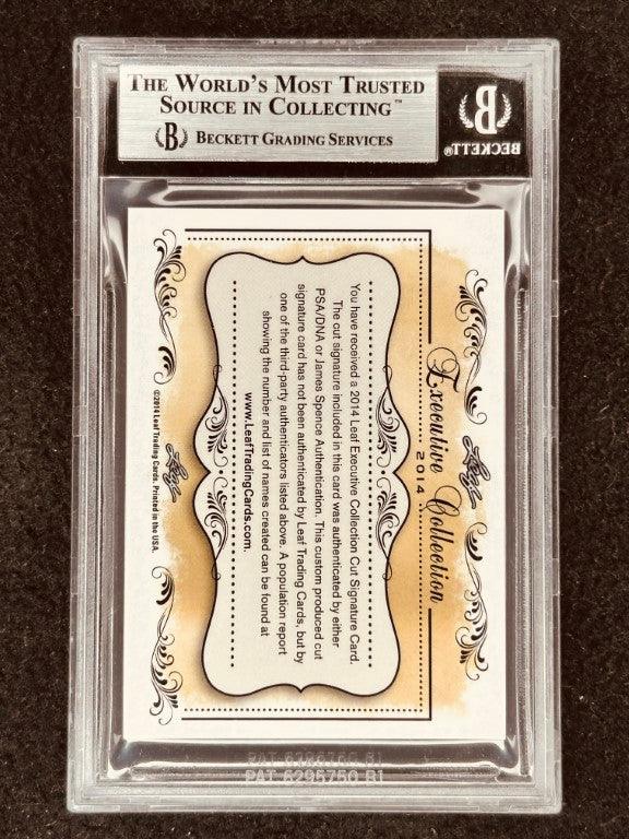 Floyd Patterson 2014 Leaf Masterpiece Cut Signature certified signed boxing card 1/1 - AutographsForSale.com