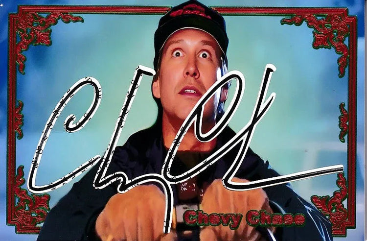 Chevy Chase signed cut autograph Christmas Vacation movie custom jumbo card JSA - AutographsForSale.com