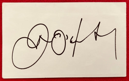 John Ohurley Seinfeld autographed 3x5 index card - AutographsForSale.com