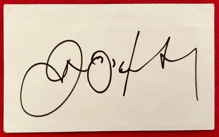 John Ohurley Seinfeld autographed 3x5 index card - AutographsForSale.com