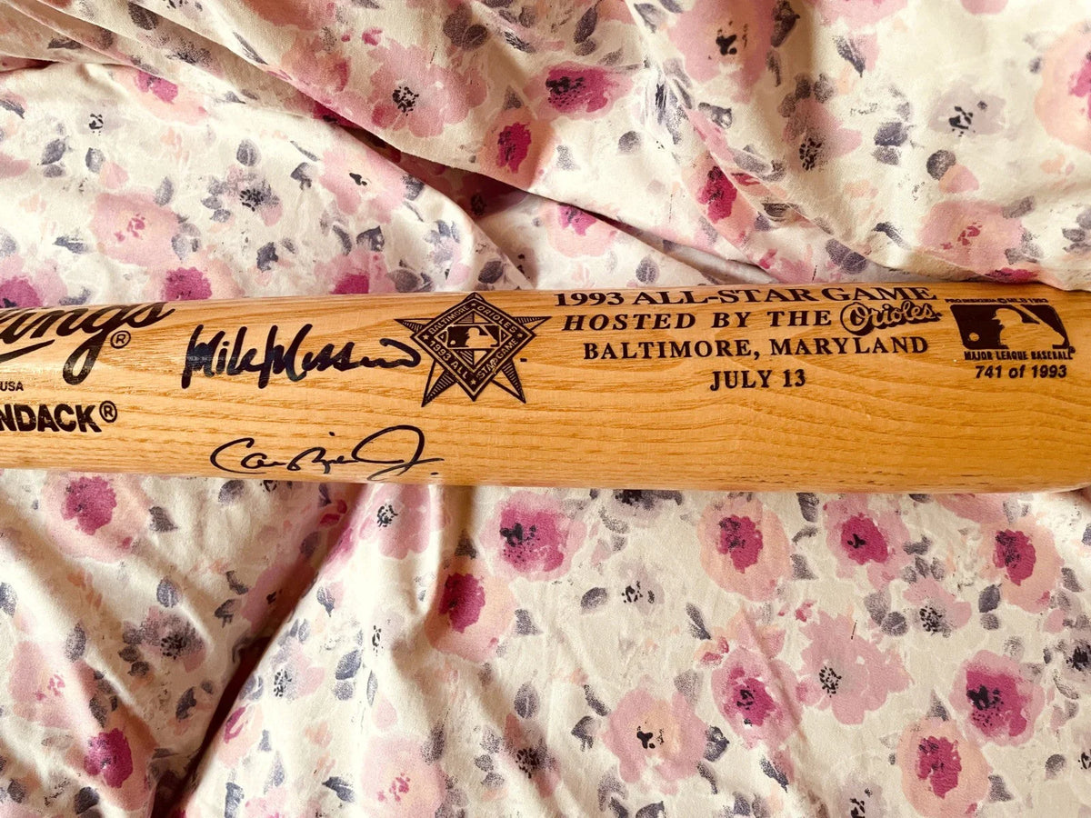 Cal Ripken Mike Mussina signed Orioles 1993 All-Star bat JSA - AutographsForSale.com