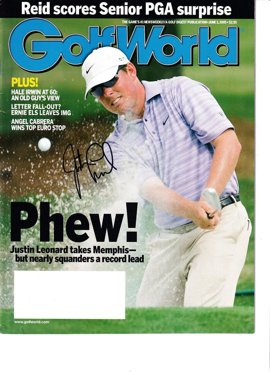 Justin Leonard autographed 2005 Golf World magazine - AutographsForSale.com