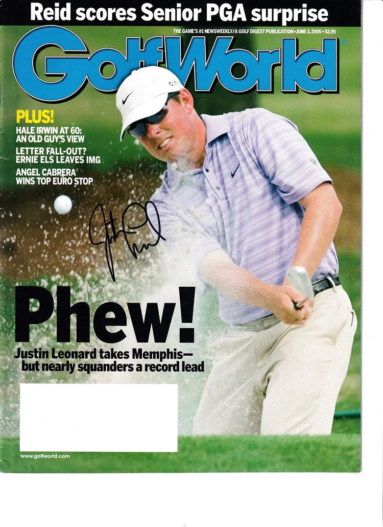 Justin Leonard autographed 2005 Golf World magazine - AutographsForSale.com