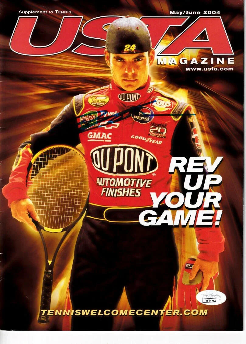 Jeff Gordon autographed 2004 USTA magazine JSA - AutographsForSale.com