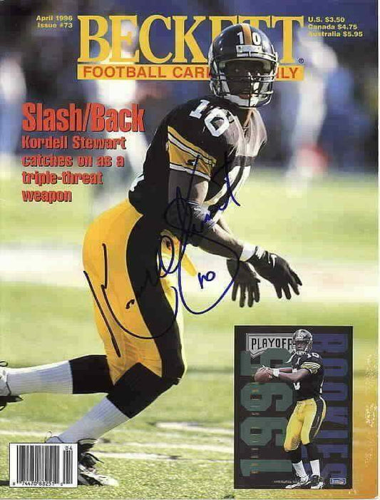 Kordell Stewart signed Steelers 1997 Beckett Football cover - AutographsForSale.com