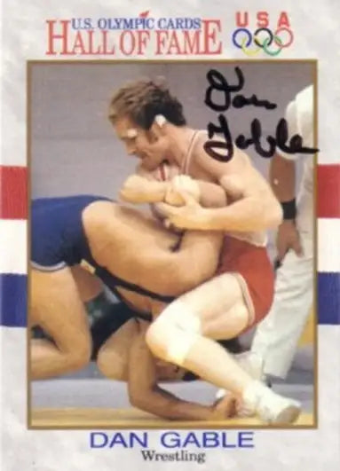 Dan Gable autographed 1991 USA Olympic Hall of Fame wrestling card - AutographsForSale.com